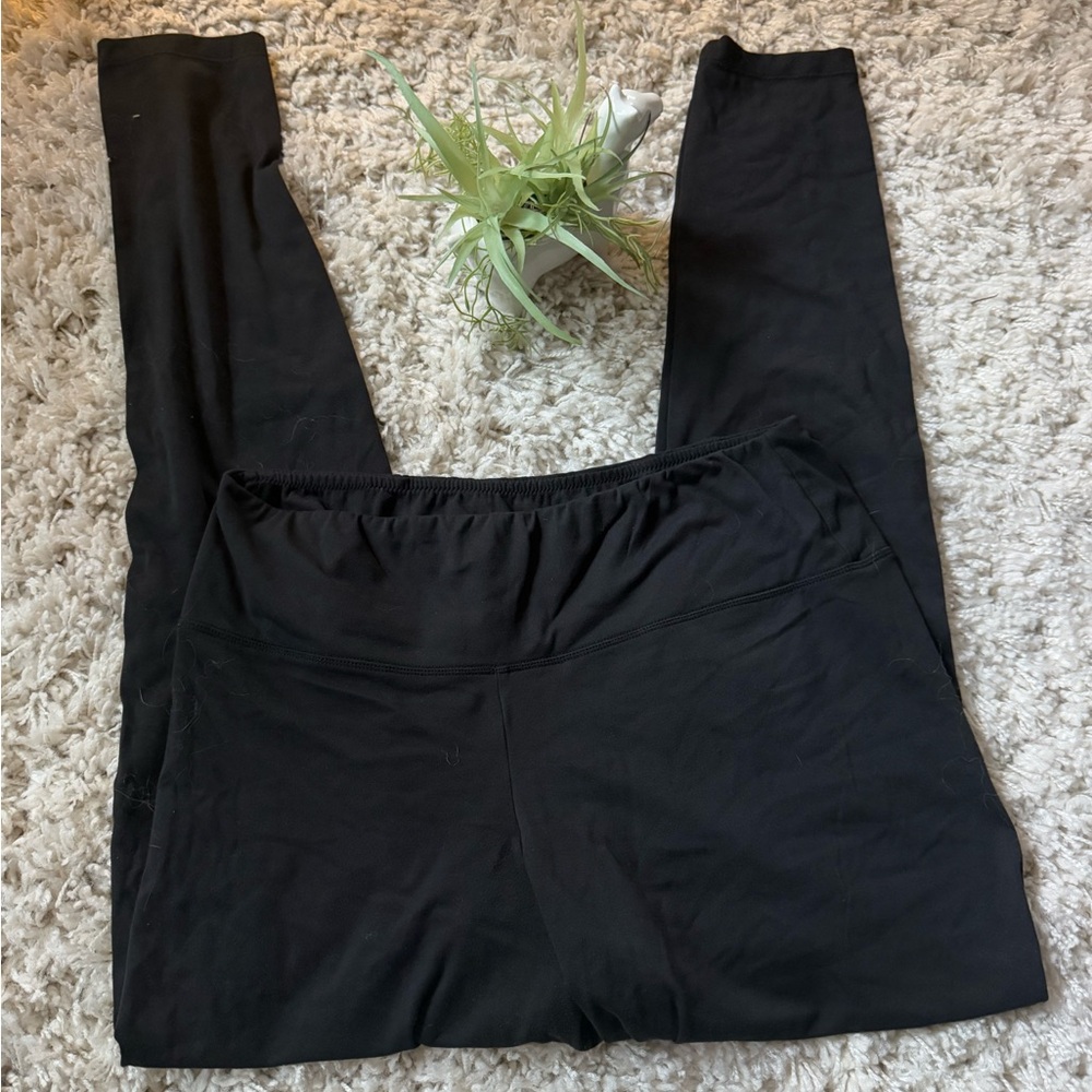 Felina thick tummy tuck workout, sporty Black high-waisted leggings